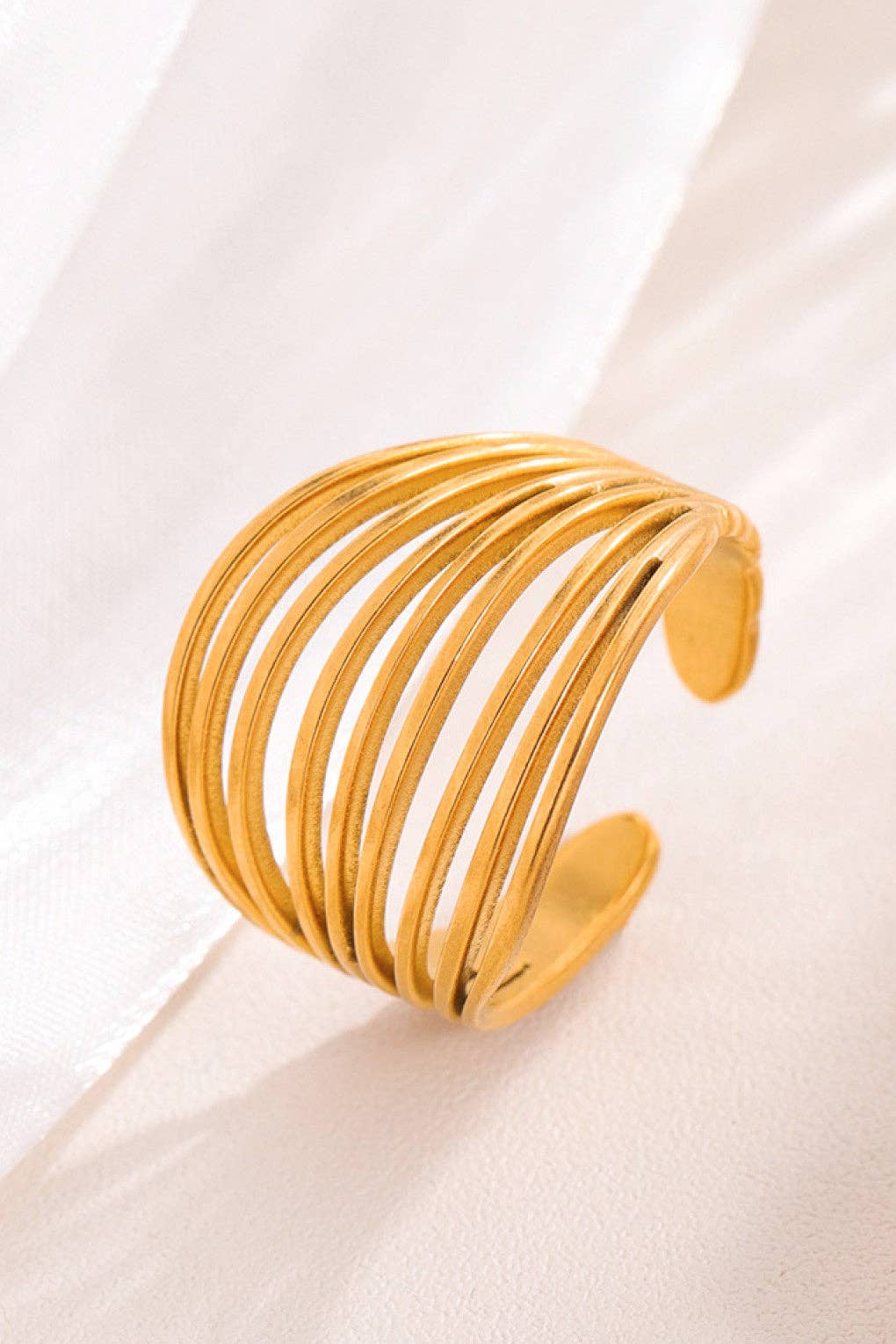 18K Gold Plated Waterproof Stainless Steel Ring