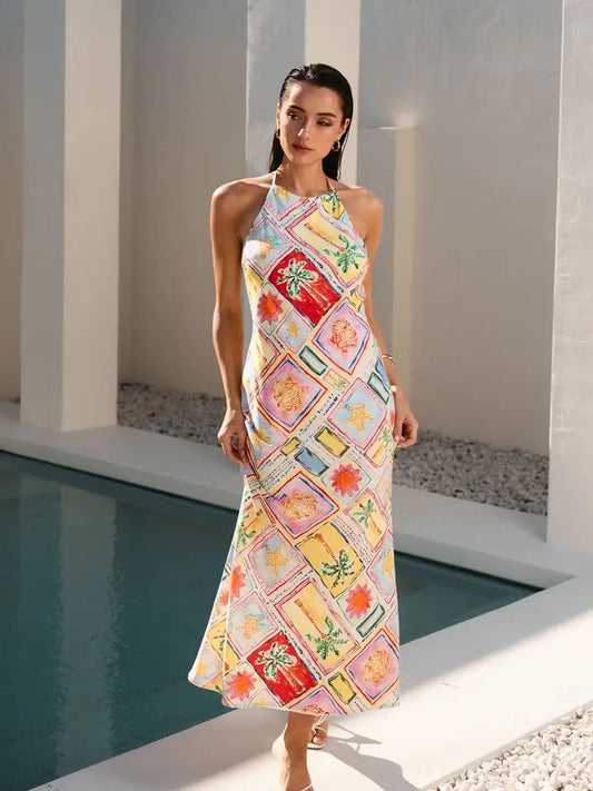 LIBBY TROPICAL MAXI DRESS