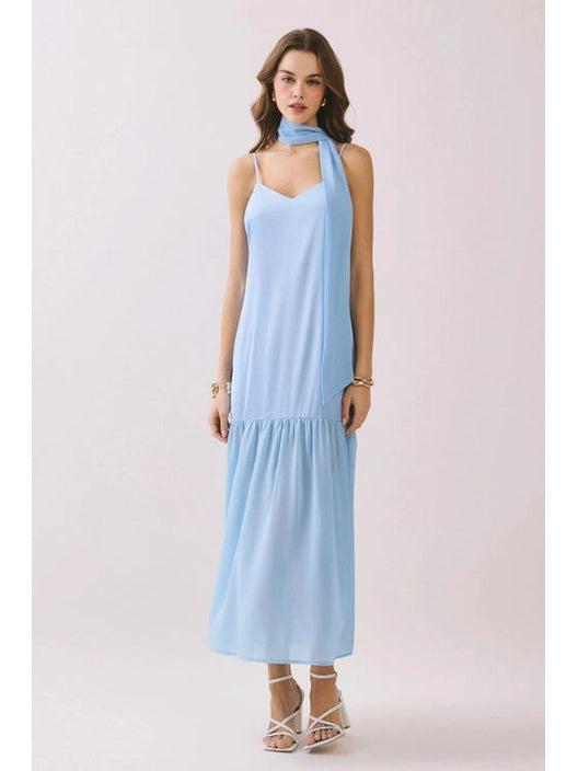 PARKER CHIFFON MAXI DRESS BLUE