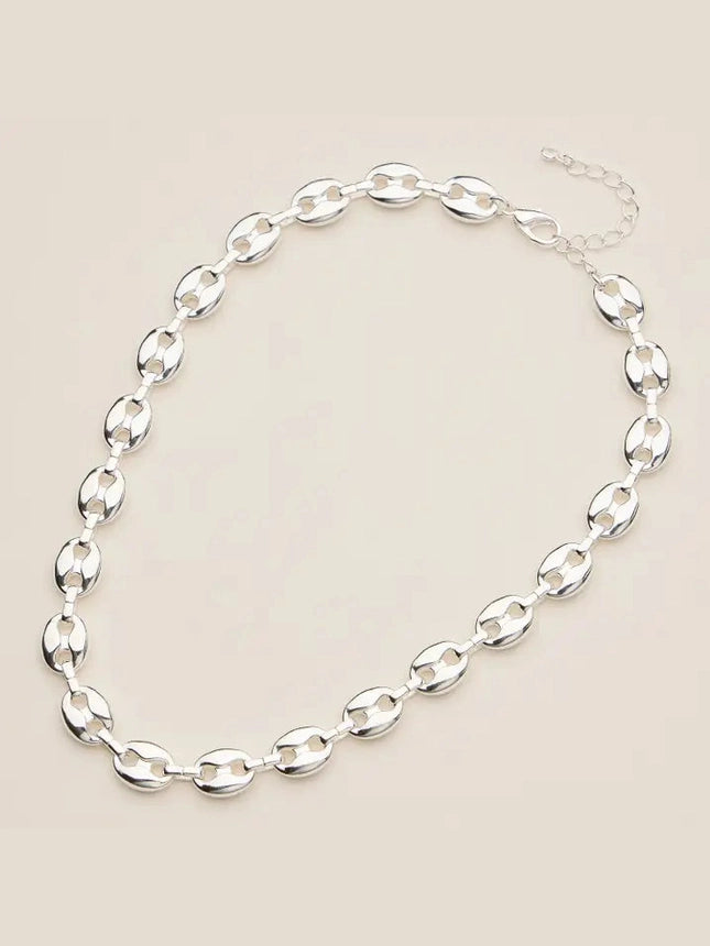 GRAYSON BOLD LINK CHAIN NECKLACE SILVER