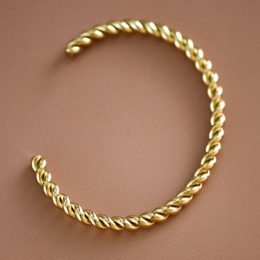 18K Gold Plated Waterproof Stainless Steel Cuff