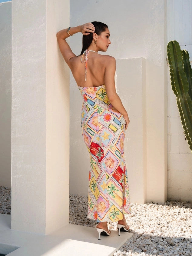 LIBBY TROPICAL MAXI DRESS
