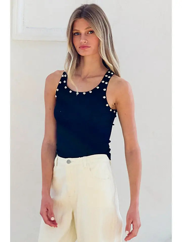 SANDY STUD TANK BLACK