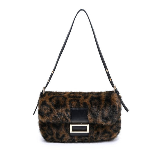 Beverly Faux Fur Crossbody: Leopard
