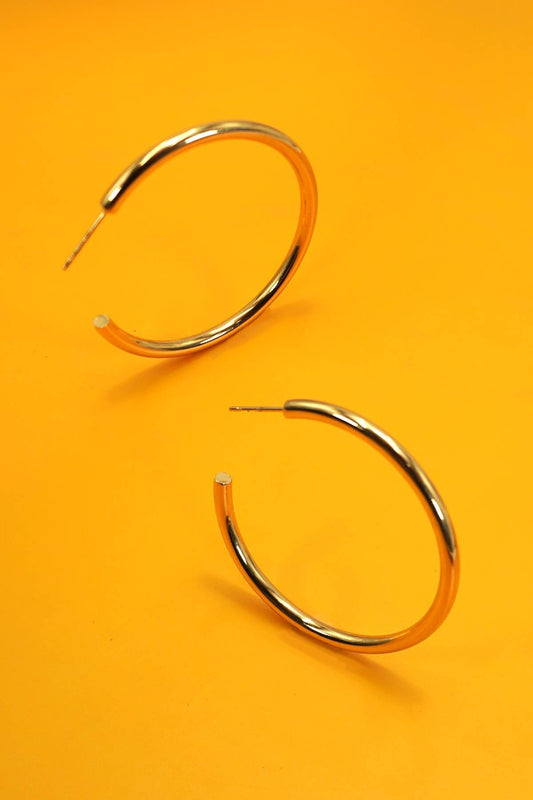 NEW OBSESSION WATERPROOF HOOPS GOLD