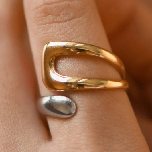 18K Gold PVD Plated Waterproof Stainless Steel Ring