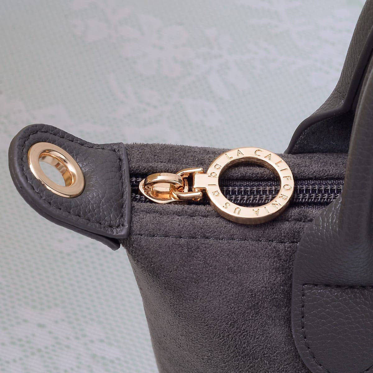 Britney Suede Double Handle Crossbody Bag: Black