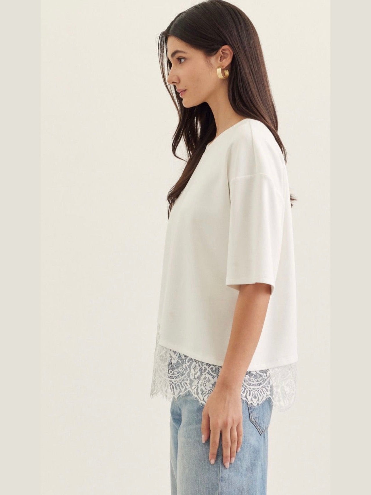 MALLORY LACE DETAIL TOP