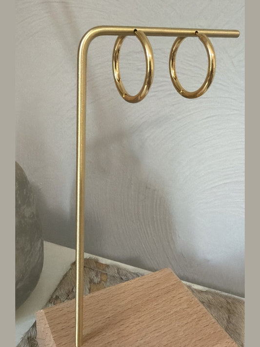 KEEP IT SIMPLE LARGE HOOP GOLD
