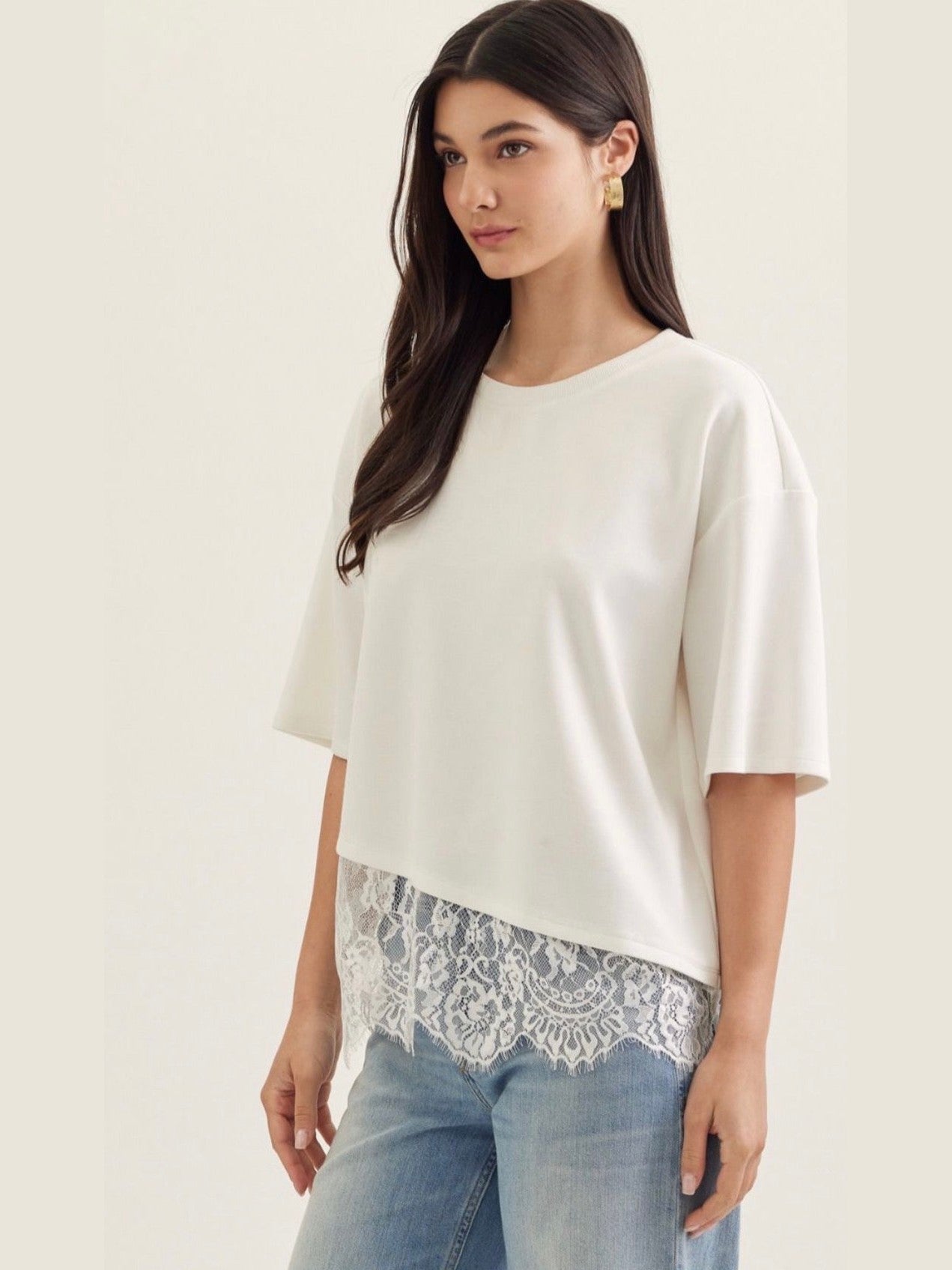 MALLORY LACE DETAIL TOP