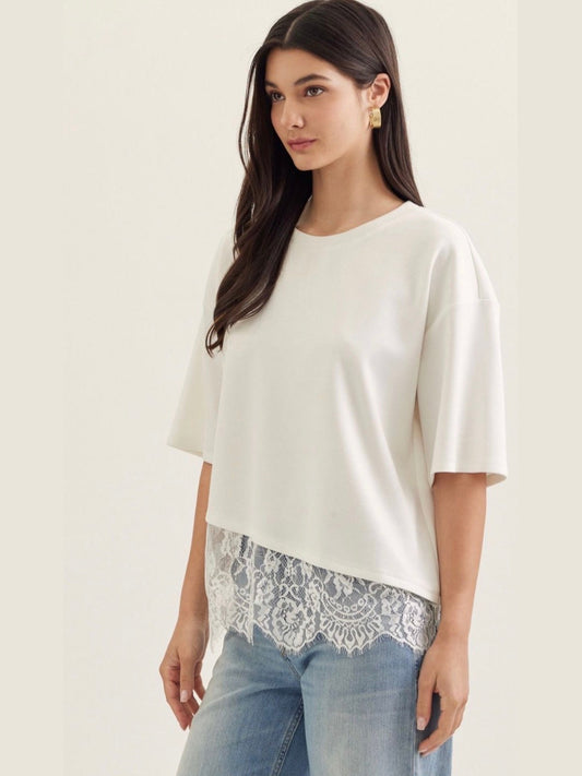 MALLORY LACE DETAIL TOP