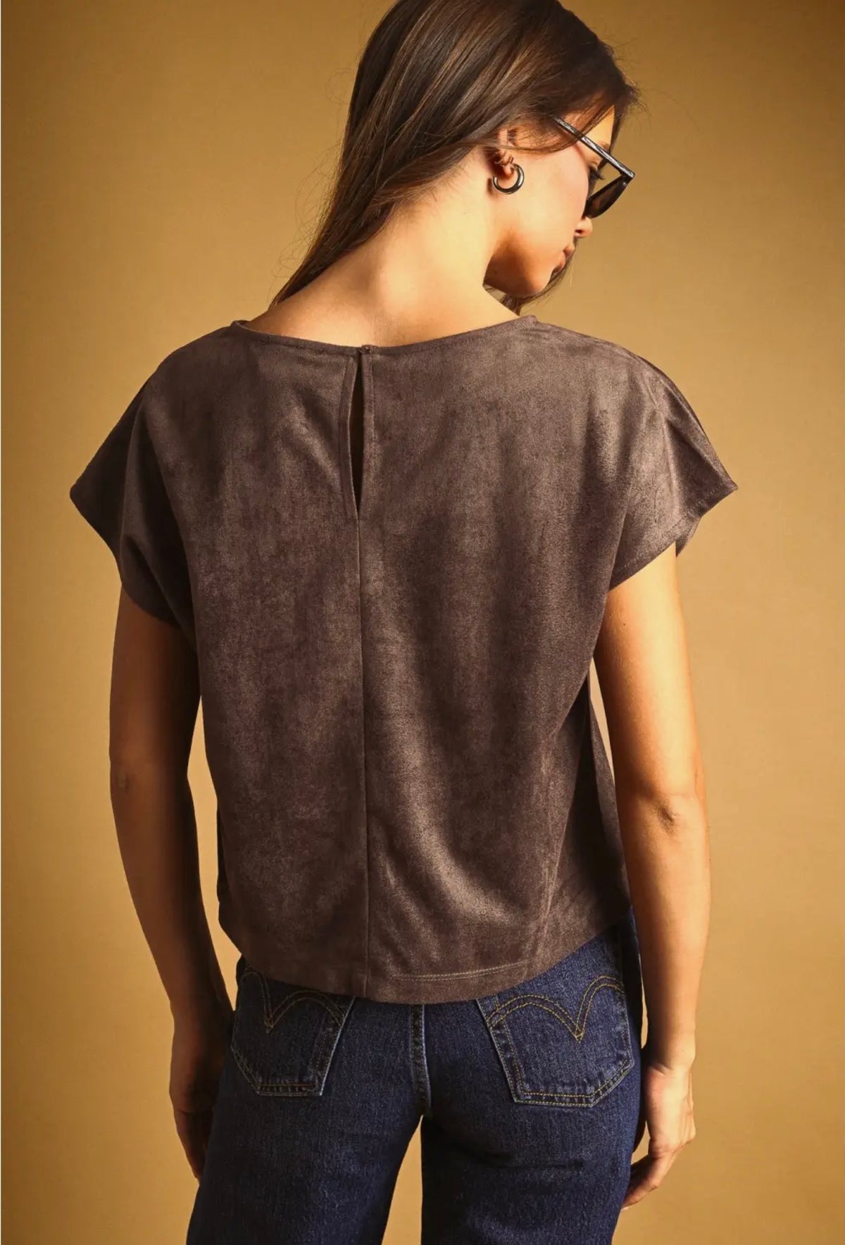 LISA SUEDE TOP