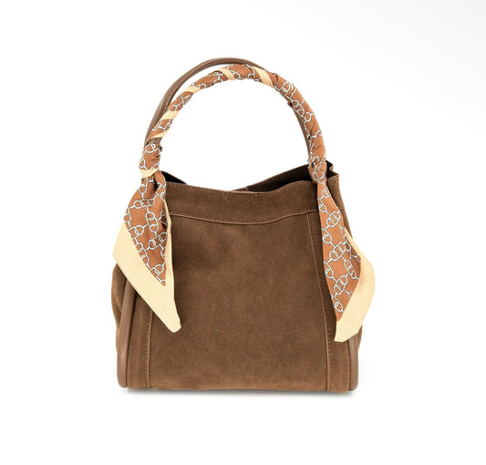 GIANNA SUEDE BAG: CHOCOLATE