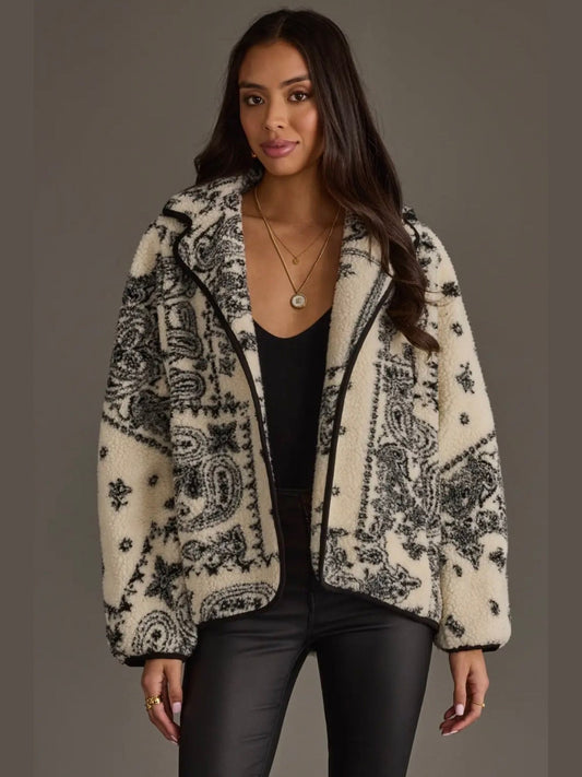 Paisley Fleece Coatigan