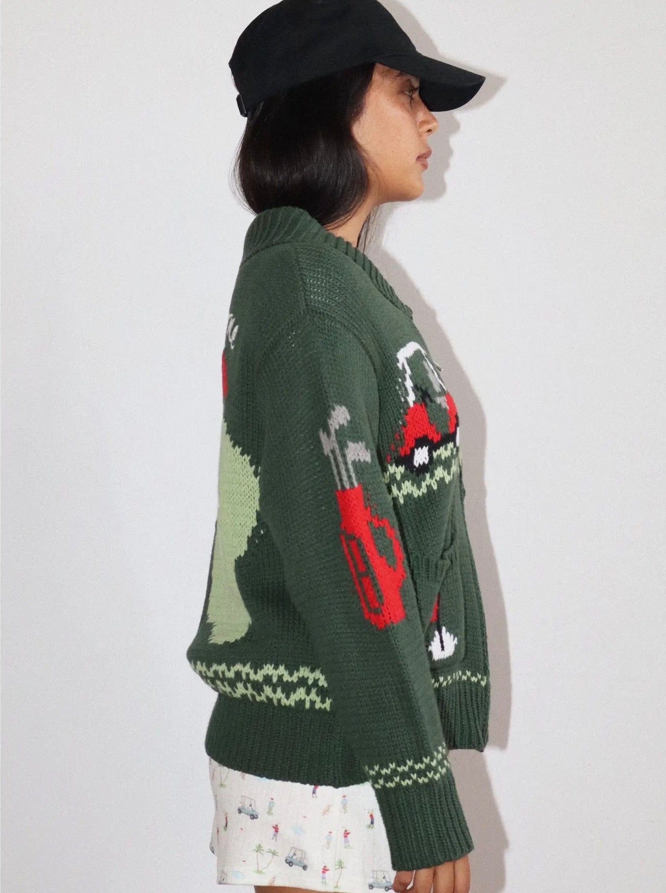 Hole in One Zip Sweater