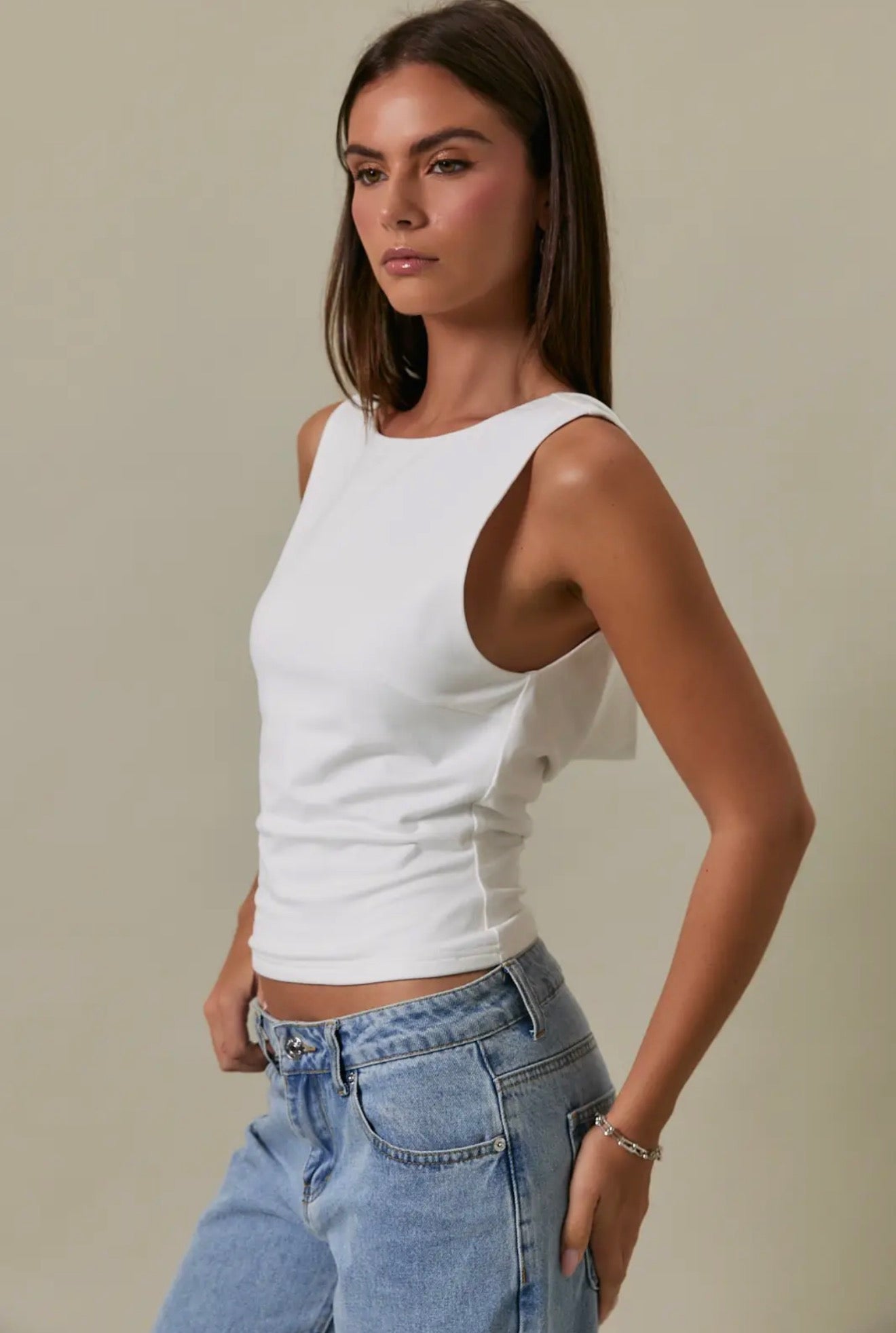COURTNEY COWL BACK TOP