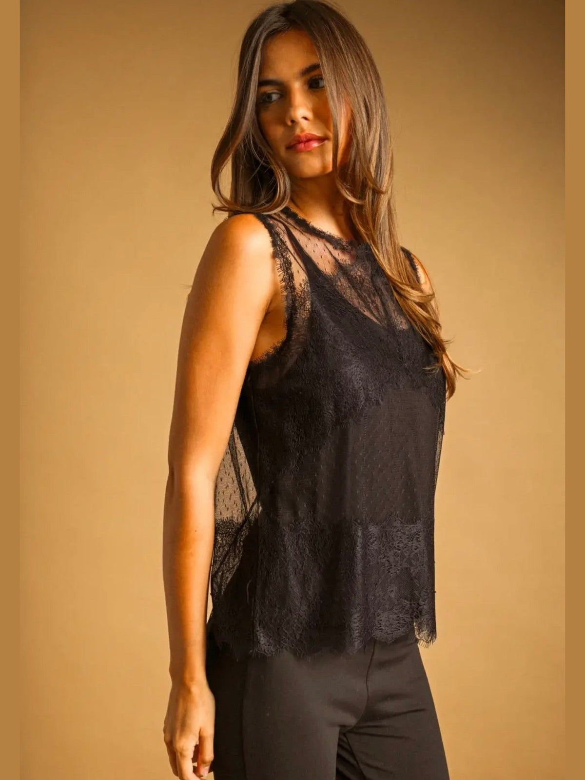 Delicate Lace Sleeveless Top