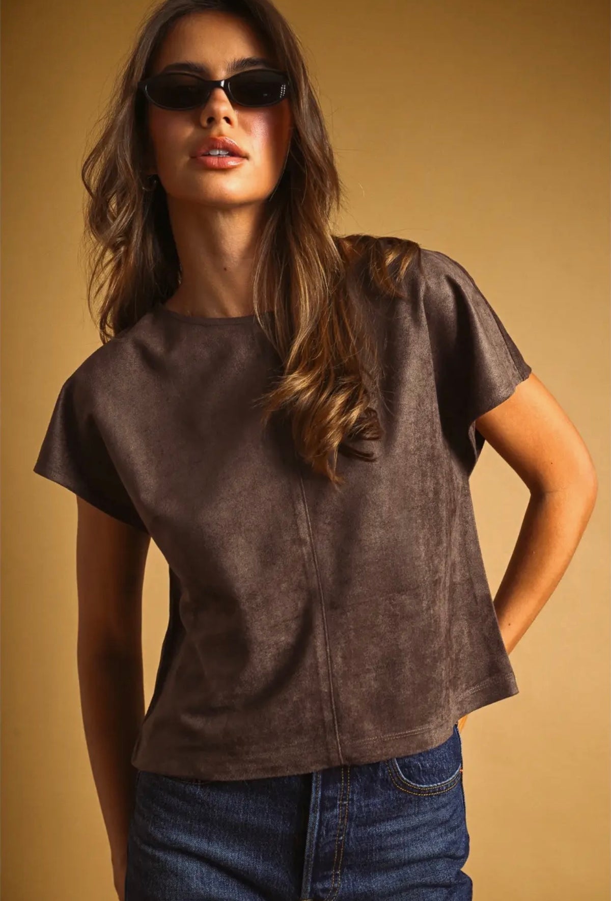 LISA SUEDE TOP