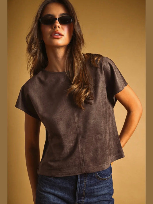 LISA SUEDE TOP