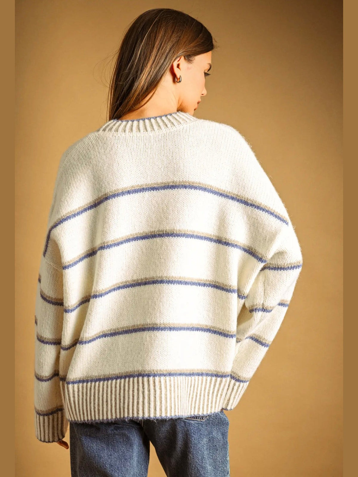 Round Neck Long Sleeve Sweater Top