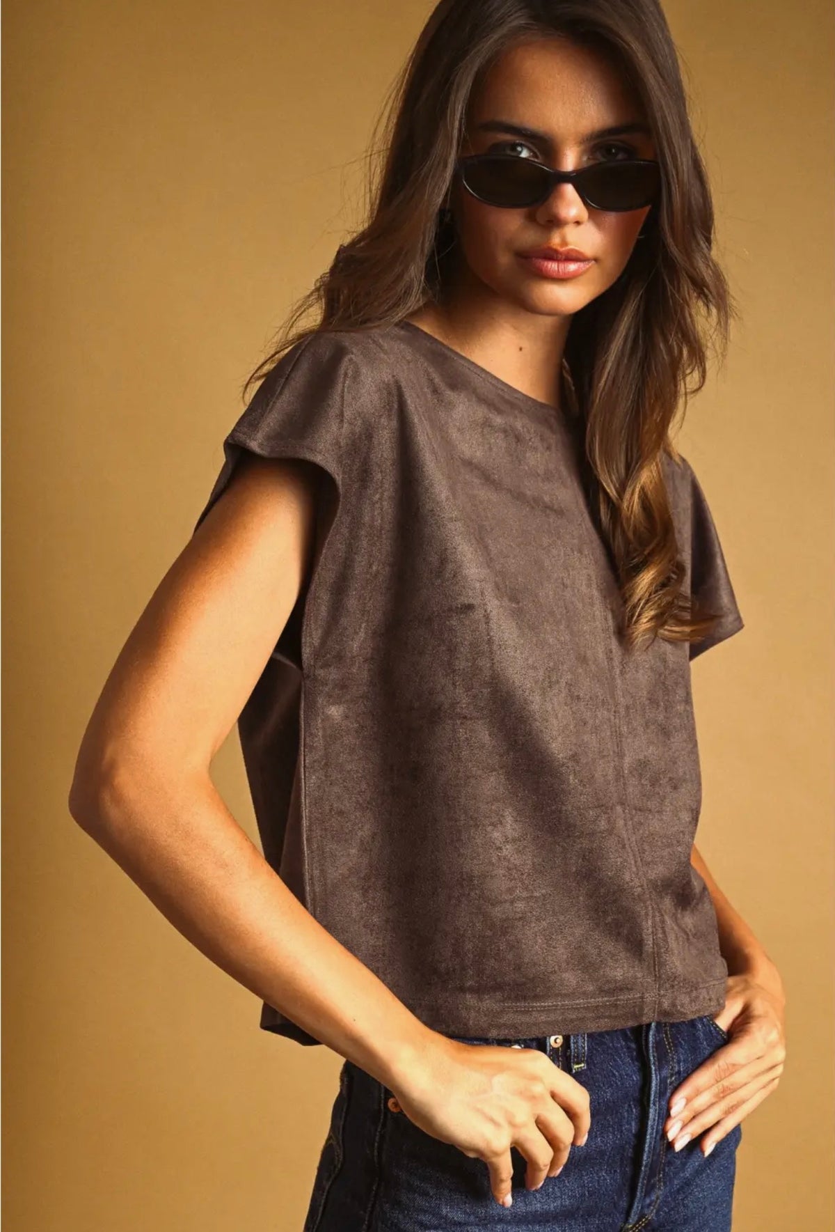 LISA SUEDE TOP