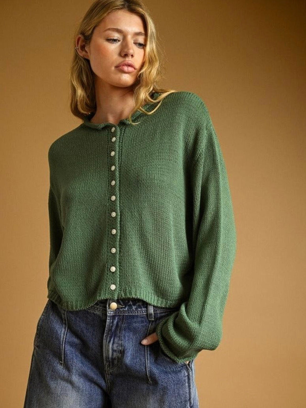 SHERRY BUTTON FRONT CARDIGAN