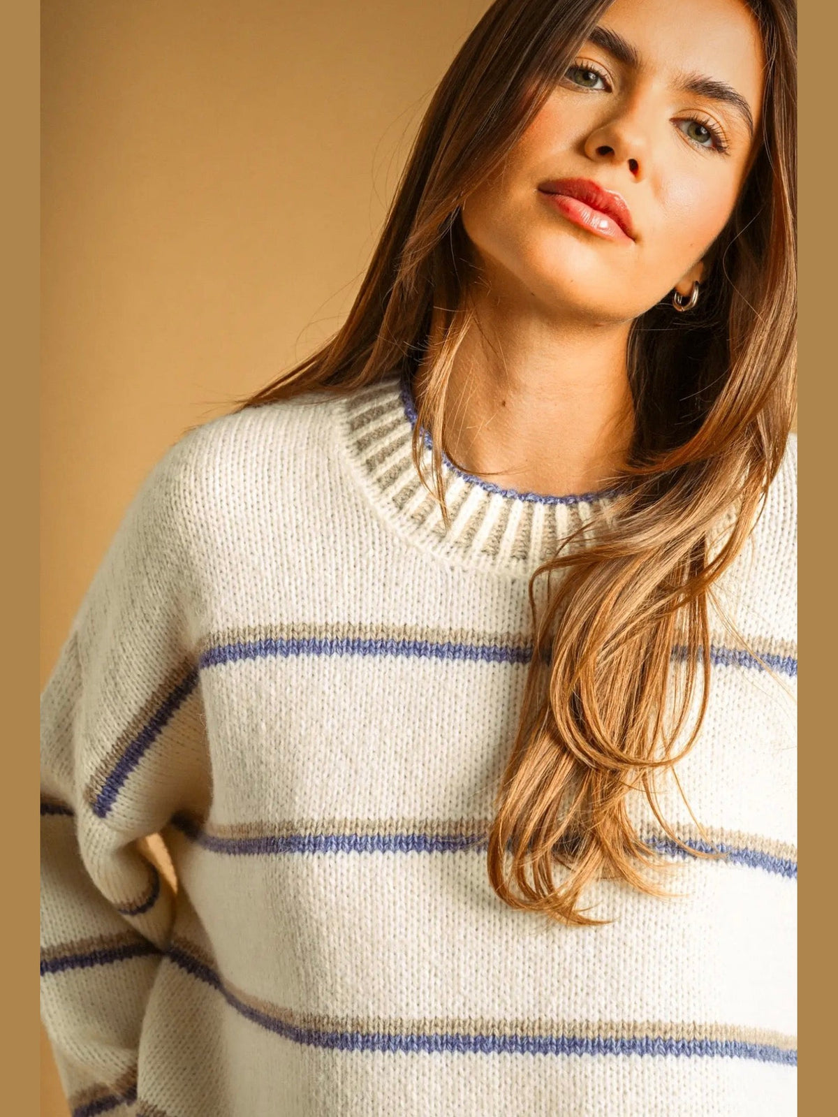 Round Neck Long Sleeve Sweater Top