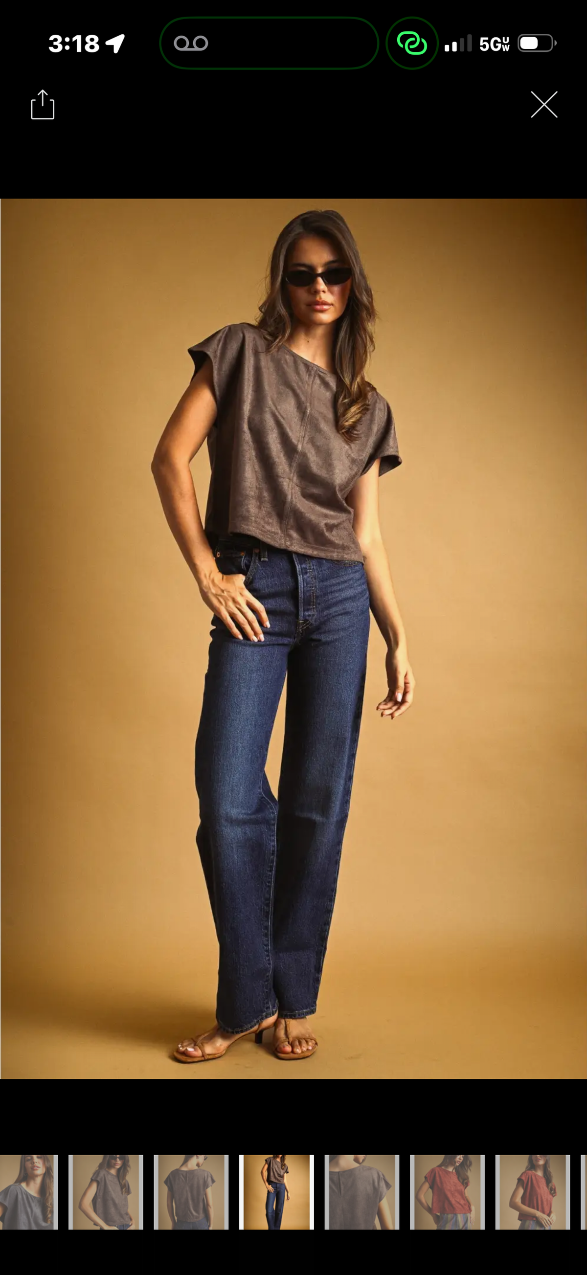 LISA SUEDE TOP