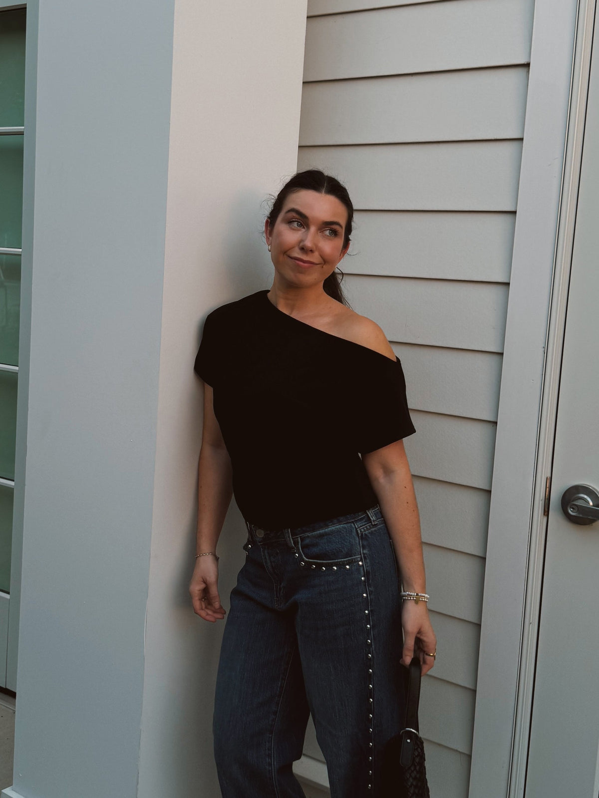 Boat Neck Asymmetric Top