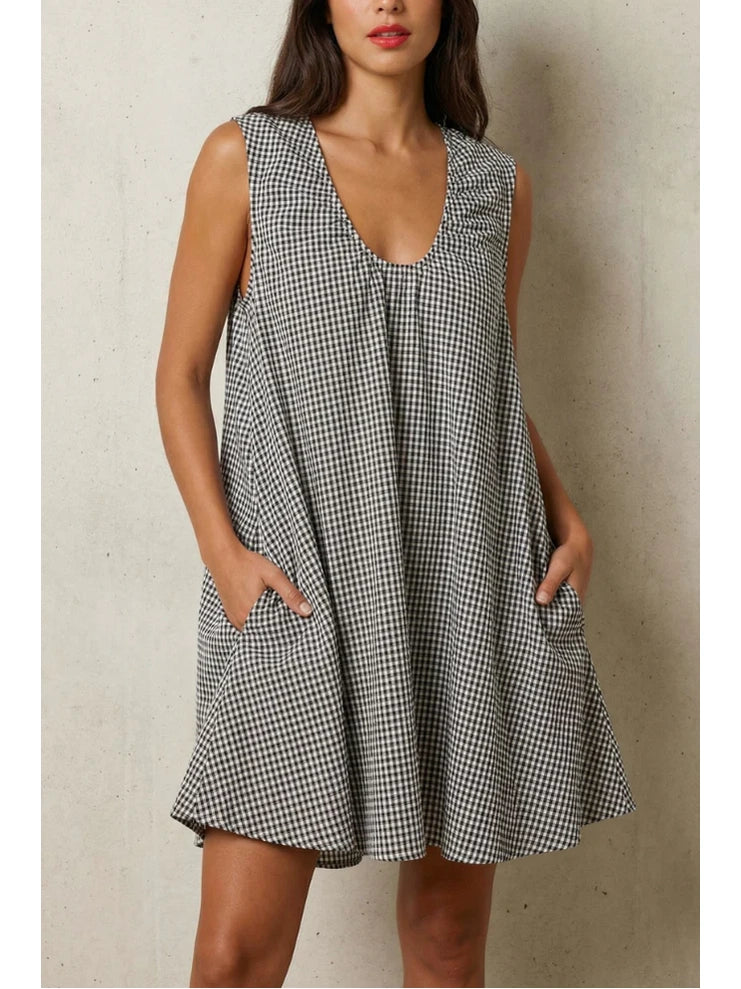 CIARA GINGHAM SWING DRESS