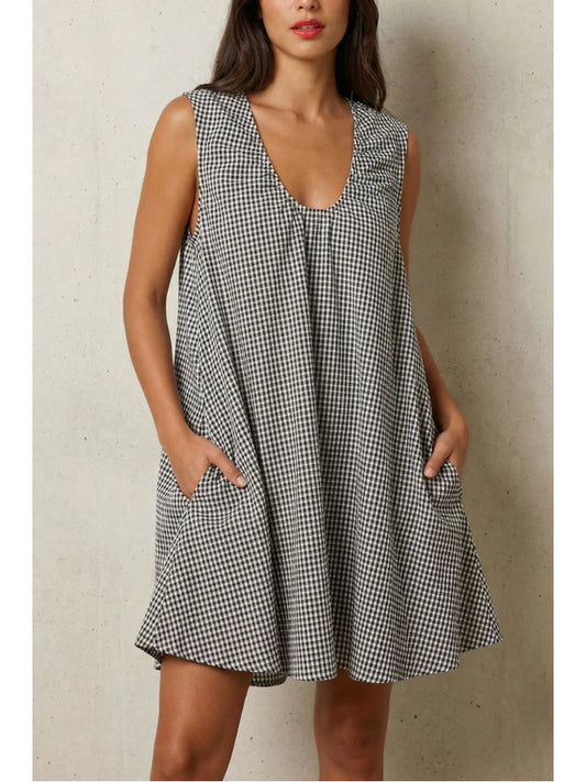 CIARA GINGHAM SWING DRESS