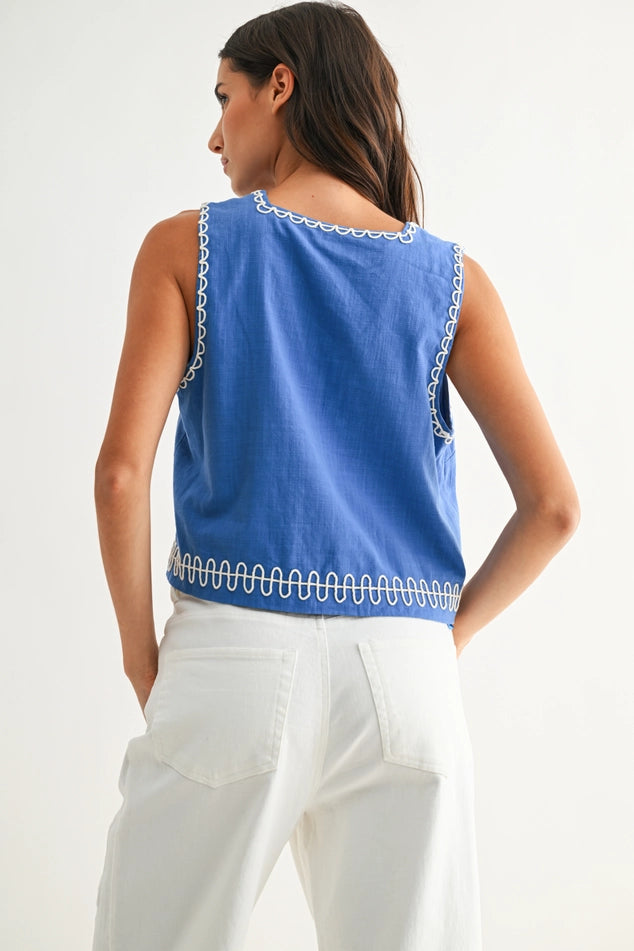 SAVANNAH EMBROIDERED TANK