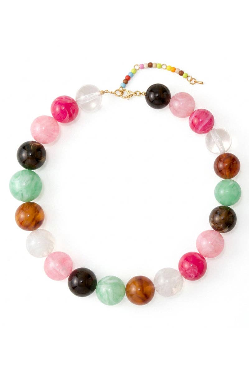 Multi-Tone BeadedNecklace