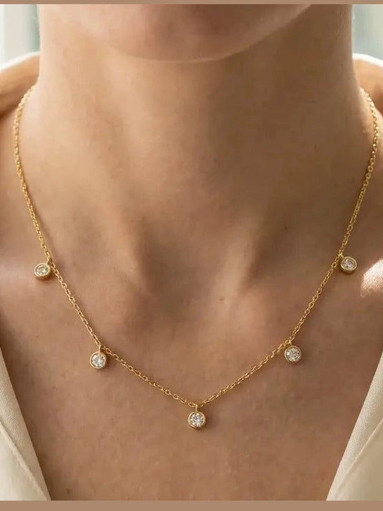 MADE YOU LOOK CZ NECKLACE GOLD