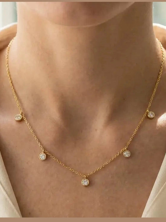 MADE YOU LOOK CZ NECKLACE GOLD