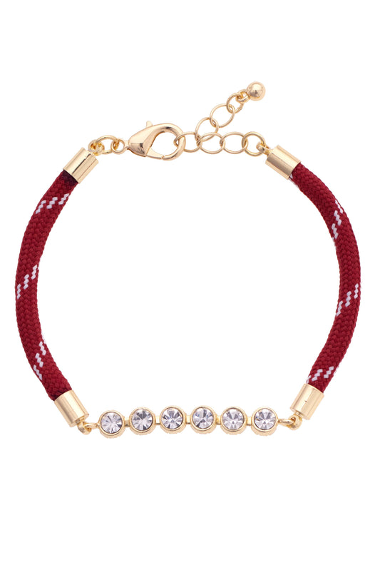 Betsy Paracord Tennis Bracelet: Crimson