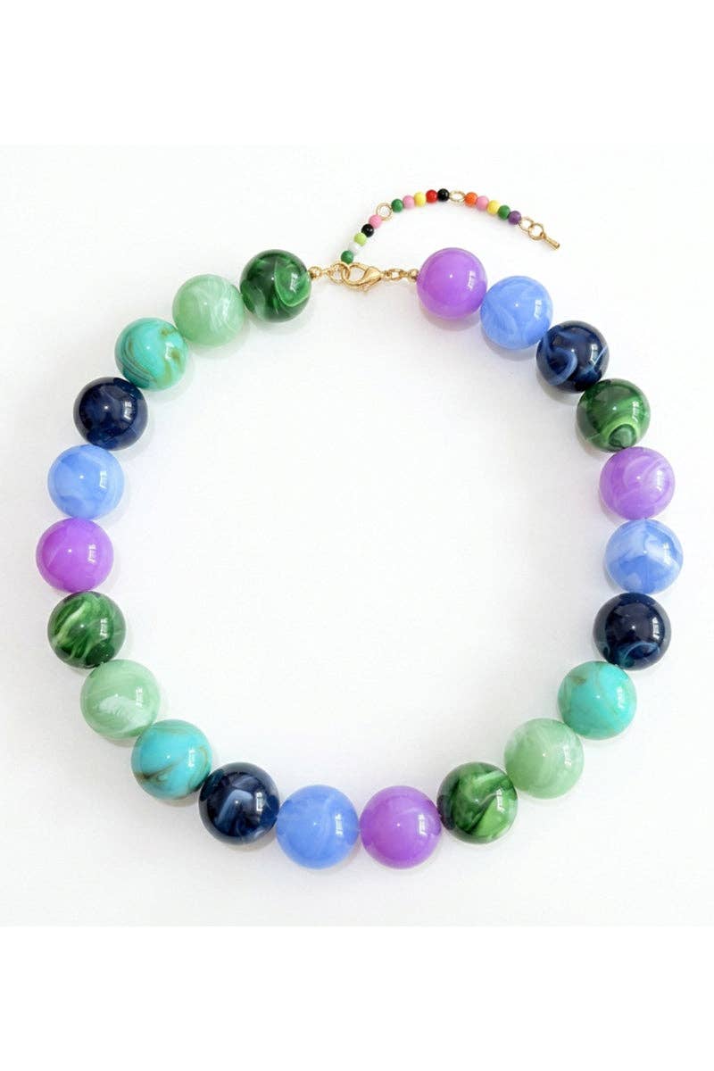 Multi-Tone Beaded Necklace