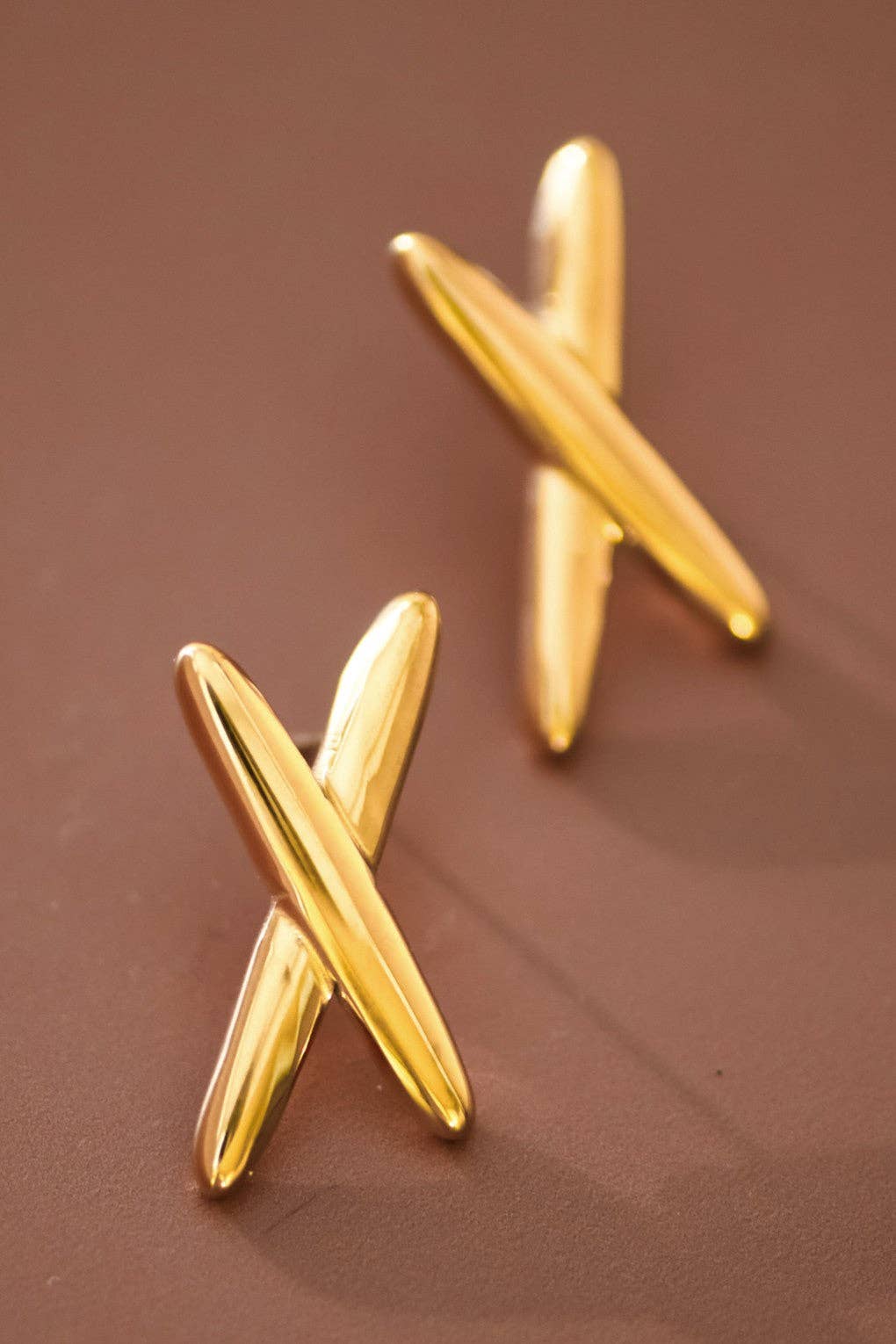 18K Gold Plated Waterproof Stainless Steel Stud Earrings