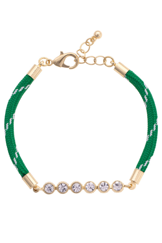 Betsy Paracord Tennis Bracelet: Kelly Green