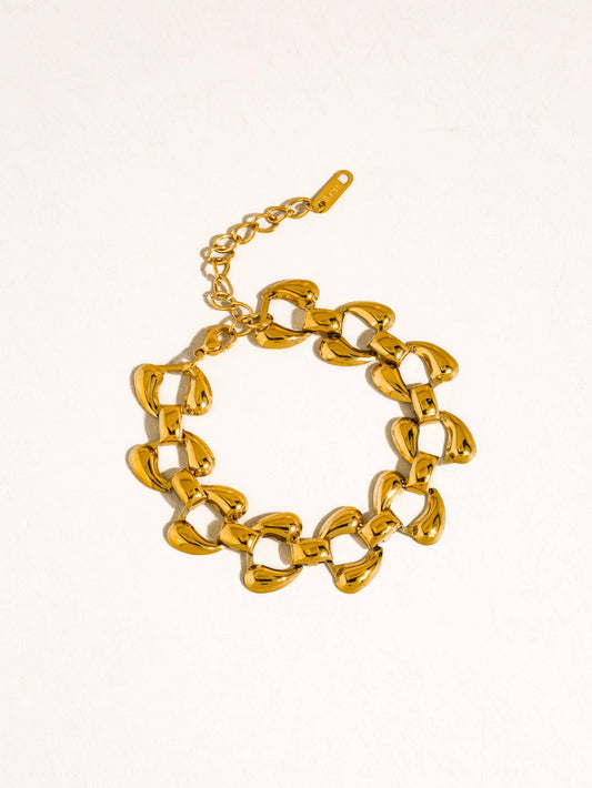 Romilly 18K Gold Non-Tarnish Chunky Link Bracelet: Yellow Gold