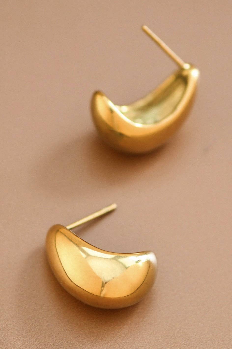 18K Gold Plated Waterproof Stainless Steel Stud Earrings