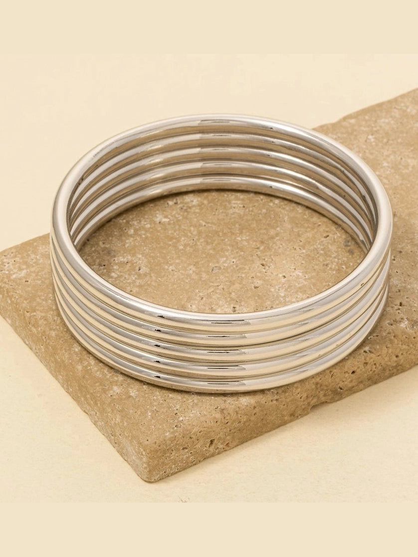 THESE ARE THE DAYS BANGLE SET SILVER