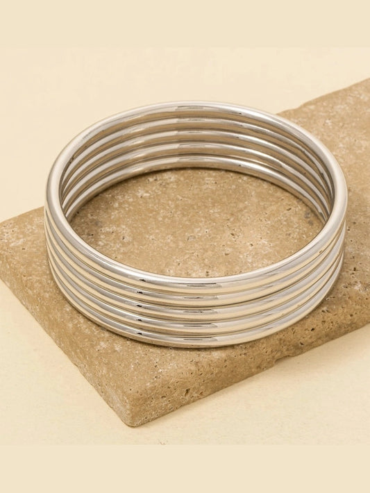 THESE ARE THE DAYS BANGLE SET SILVER