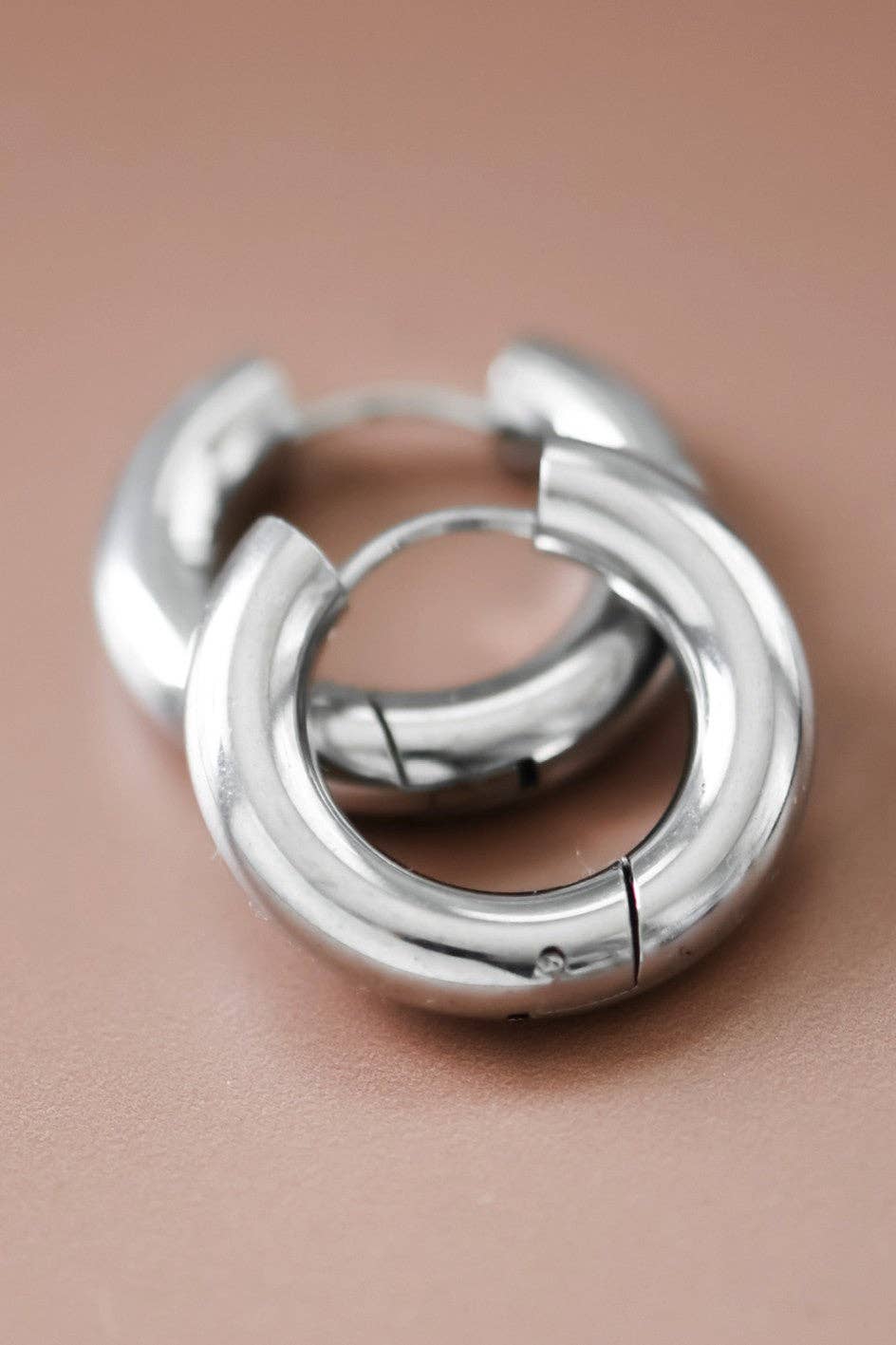Tarnish Resistant Waterproof Stainless Steel Hoop Earrings