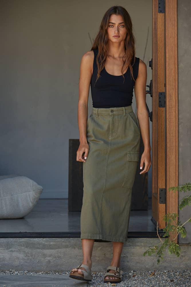 CLEO DOUBLE LINED TANK BLACK