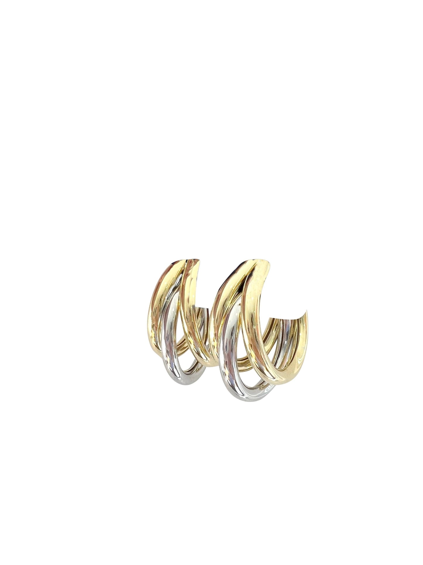 Bubble Hoop Earrings: Two-Toned