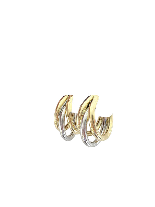 Bubble Hoop Earrings: Two-Toned