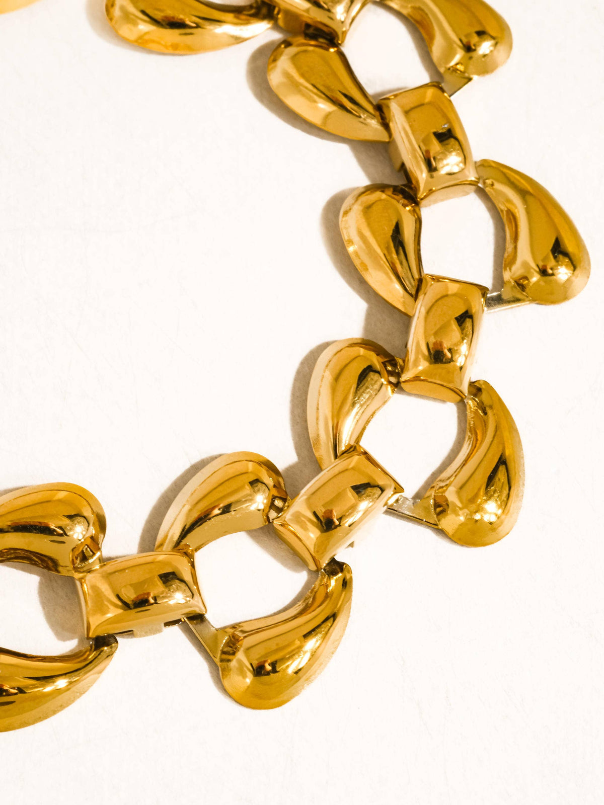 Romilly 18K Gold Non-Tarnish Chunky Link Bracelet: Yellow Gold