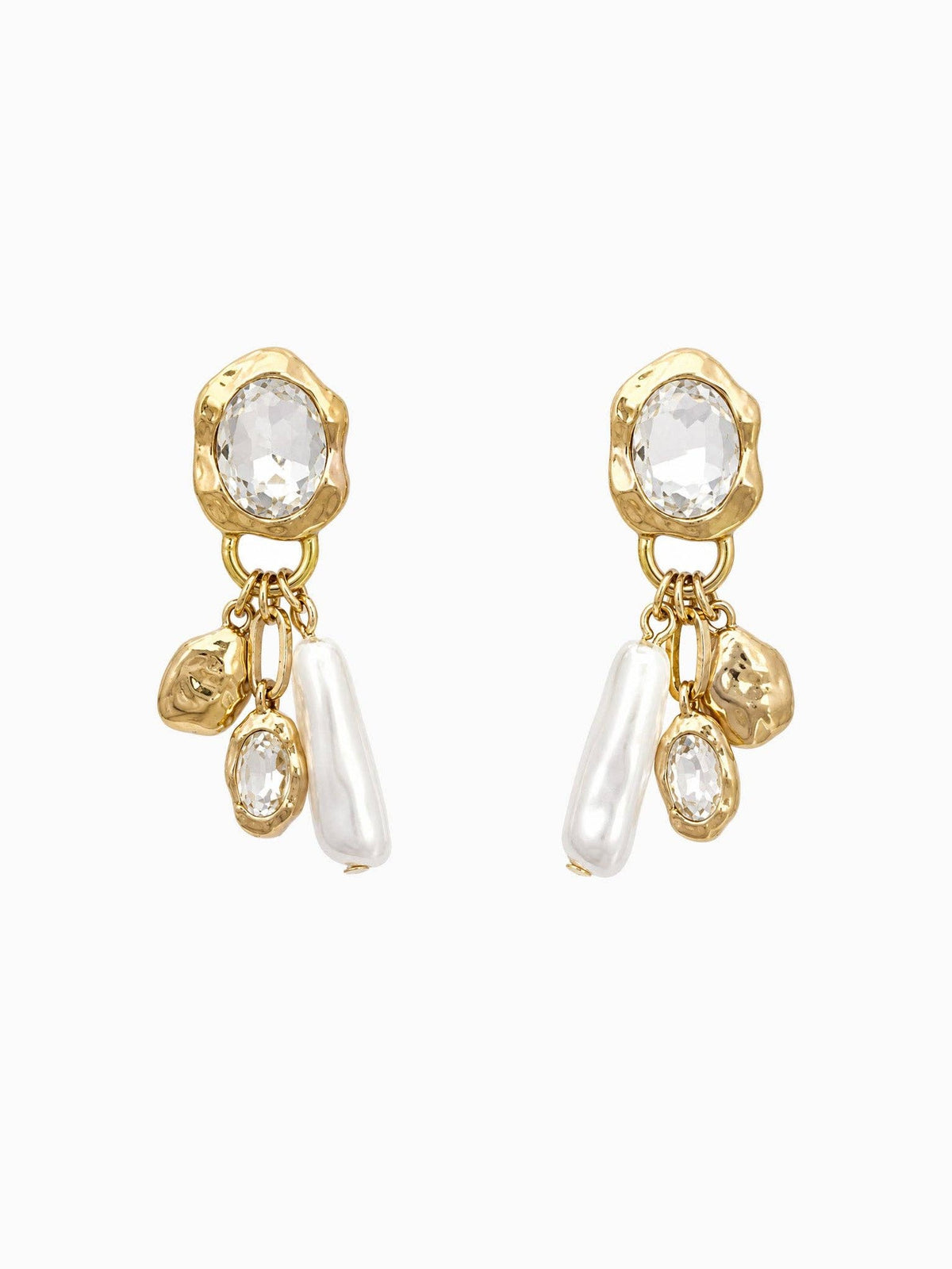Organic Pebble Pearl Drop Earrings
