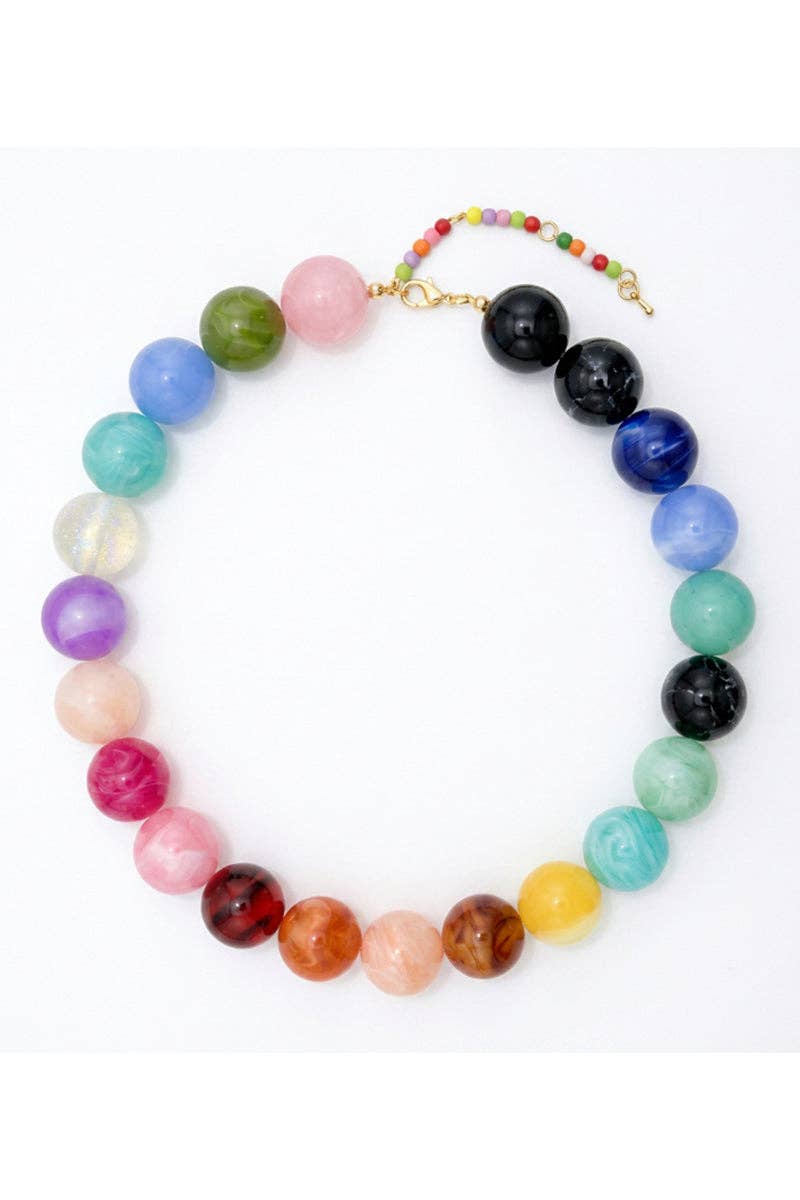 Multi-Tone Beaded Necklace